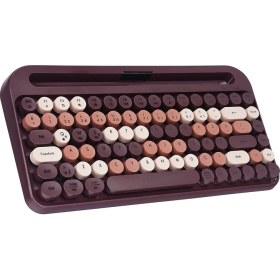 Resim Everest Kb-99 Mocha 2.4g+Bt1+Bt2 Mac Win Ios Android Çoklu Cihaz Bağlantılı Q Kablosuz Bluetooth Klavye 