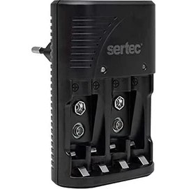 Resim Sertec STC-C9V AA-AAA-9V Uyumlu Pil Şarj Aleti 4'lü 
