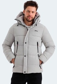 Resim Slazenger GAFAR Erkek Kapüşonlu Şişme Bej Mont & Kaban 