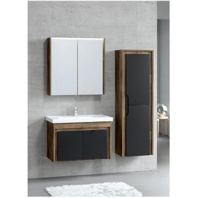 Resim Denko Cosmos 80 Cm Mdf Banyo Dolabı Takımı Ve Boy Dolabı 