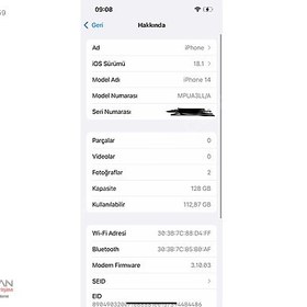 Resim Apple iPhone 14 İkinci El YD | 128 GB | Siyah 