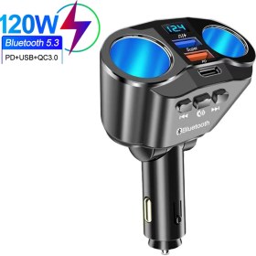 Resim Jingyi Araba Handsfree Bluetooth Fm Verici 12V LED Ekran Çift USB Araç Şarj Cihazı Otomatik Çakmak Desteği U Disk Müzik Çalma (Yurt Dışından) 