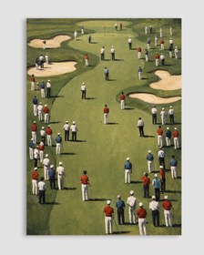 Resim Golf Crowd Poster - 30x40cm / Kırmızı 
