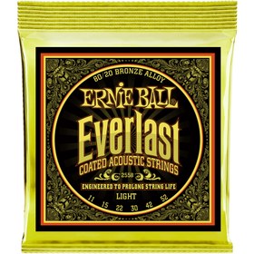 Resim Ernie Ball 2558 Everlast 80/20 Bronze Light Akustik Gitar Teli (11-52) 