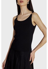 Resim Brooks Brothers Omzu Tokalı Rayon Triko Atlet Bayan Elbise Bbss26fkt003112 Siyah 