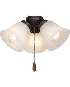 Resim HUNTER FAN Seville Çağdaş Bronz - 112 cm . 3 Lü Aydınlatmalı Tavan Vantilatörü 