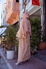 Resim Zainab Nakışlı Tül Kap - XL 