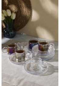 Resim Perotti 15909 Ringo Stone Luster 6lı Fincan 100 Ml Şeffaf 