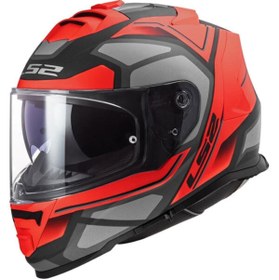 Resim LS2 Storm Faster Kapalı Kask Mat Kırmızı-tıtanıum 