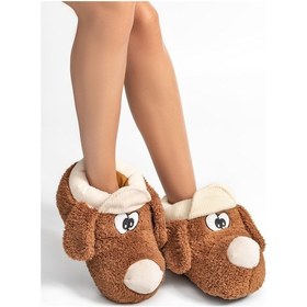 Resim Twigy Didi Kadın,Garson Boy Hayvanlı Panduf Kahverengi 36/41 YY0280 Kahverengi 