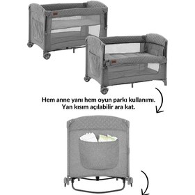 Resim Javaju Anne Yanı ve Oyun Parkı 70*110cm Gri - Gri 