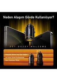 Resim Aohi Araç İçi 2 Portlu 45w Şarj Cihazı, 140w 1m Pd 3.1 480mbps Sü 