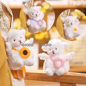 Resim Silver1 Iyi Şanslar Bebek Sevimli Karikatür Peluş Bebek Çanta Kolye Kız Öğrenci Bebek Asılı Anahtar (Yurt Dışından) 