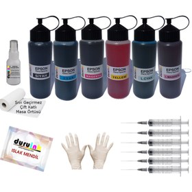 Resim Duruink Epson Px720wd Px800fw Px810fw 6x500ml Mürekkep Seti Ink 6 Renk Kartuş Dolum Mürekkebi 