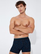 Resim Slogan Baskılı Pamuklu 3'lü Boxer Seti 