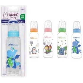 Resim Wee 876 Silikon Kls. Krz. Uçlu Cam Biberon 250 ML 