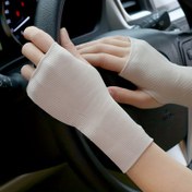 Resim Kadınların Yazlık Parmaksız Eldivenleri - Nefes Alabilen, Serinleten, Kaymaz, Dokunmatik Ekran Uyumlu, Polyester Kumaş, Sürüş ve Bisiklet Sürüşü İçin İdeal, Sürüş Eldivenleri|Nefes Alabilen Eldivenler|Esnek Malzeme 