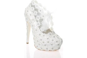 Resim Çnr&Dvs Sedef İnci Taş Işlemeli Gelin Ayakkabı 4001CNR 