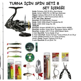 Resim Turna Avı İçin Spin Olta Seti 8 