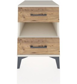 Resim Kronos Komodin Tek Raflı 2 Çekmeceli 44x59x64 Aytaşı-çam Aytası 