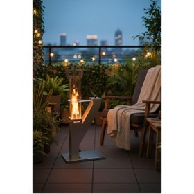 Resim AyrStore Pelet Soba, Roket Soba, Kamp, Outdoor, Balkon, Teras, Yüksek Kalite Cam Soba-Pürmüz&Pelet Hediye 