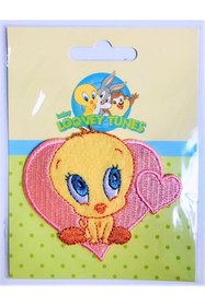 Resim Looney Tunes Ütü Ile Yapışan Dokuma Nakışlı Arma - Patch - Yama Tweety (TİVİTİ) 1 Iron-on Motif 