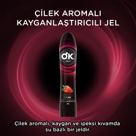 Resim Okey Klasik 40'lı Prezervatif Çilek Aromalı Kayganlaştırıcı Jel 100 ml Güvenli Kullanım 