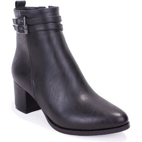 Resim Dagoster Dza07-928975 Siyah Klasik Topuklu Kadın Bot Siyah 