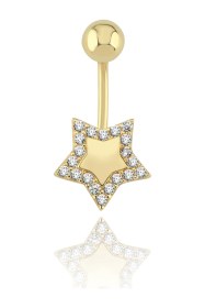 Resim Cherry By Özkonak Stone Yıldız Göbek Piercing Sarı 