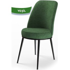 Resim Canisa Concept Dexa Serisi 1 Adet Haki Yeşil Siyah Metal Ayak Mutfak Sandalyesi Yeşil/siyah 