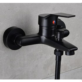 Resim Sardıcı Siyah Banyo Batarya Musluk 