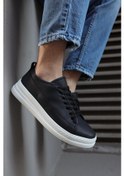 Resim Knack Sneakers Ayakkabı 010 Siyah (Beyaz Taban) (532683528) Siyah - Beyaz 
