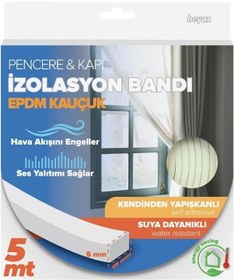 Resim Kapı Ve Pencere İzolasyon Bandı Beyaz 5m 