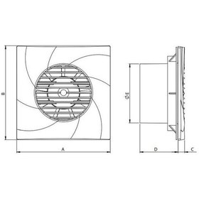 Resim Bvn Ef 1530 Plastik 15 Cm 300 M³/H Banyo Tuvalet Aspiratörü 