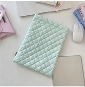 Resim Cloud011 Yeşil Renkli Elmas Desenli Hafif Nylon Dizüstü Bilgisayar Tablet Kılıfı Diğer 