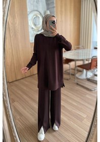 Resim Kahijab Arlena Premium Rayon Takım - Kahverengi Kahverengi 