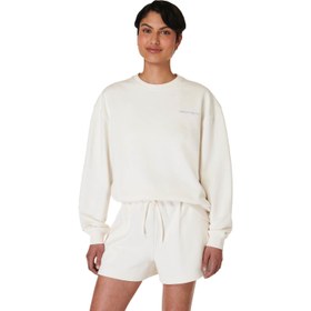 Resim Sweaty Betty Our Strength Is In Each Other Kadın Beyaz Sweatshirt 