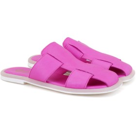 Resim Desa Kadın Pembe Deri Terlik 