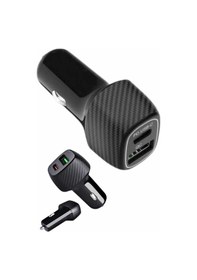 Resim Araç İçi Hızlı Şarj Soketi 38w Oto Çakmaklık Type-c Araba Çakmaklık Siyah 