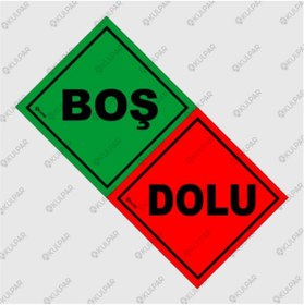 Resim Kulpar UYARI LEVHASI BOŞ-DOLU 30X30 