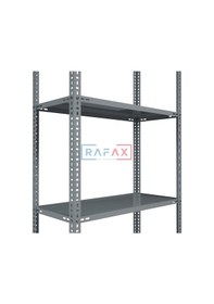 Resim Rafax , 30x90xH:250 4 Raflı Çelik Raf, Depo Rafı, Arşiv Rafı Gri 