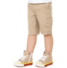 Resim Kiko Kids Tinna Bağcıklı Erkek Çocuk Boğazlı Keten Spor Ayakkabı Bej 