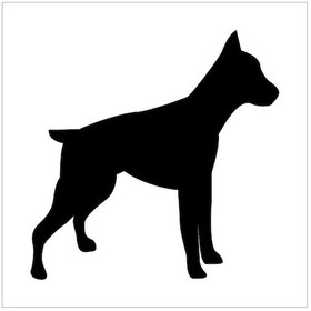 Resim Köpek Folyo Sticker Derstv868 50cm Uzunluk Siyah 