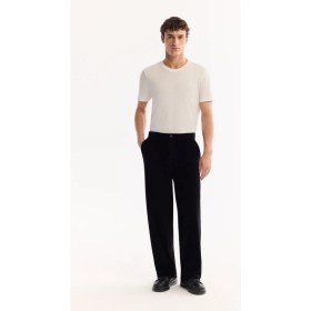 Resim AVVA Erkek Siyah Pamuklu Soft Touch Baggy Fit Kadife Pantolon A52Y3001 