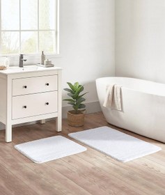 Resim Koza Home Mino Kaydırmaz Taban Beyaz Banyo Paspası Beyaz 