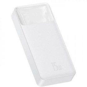 Resim Baseus Dijital Led Göstergeli 20000 mAh Hızlı Şarj Powerbank Beyaz 