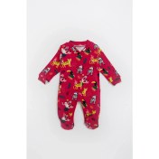 Resim Ladybirds Kız Bebek Hayvan Desenli Uzun Kollu Tulum 