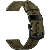 Resim Samsung Galaxy Watch Active 2 40MM Nubuk Deri Görünüm Dikişli KRD 19 Koyu Yeşil Kordon Gpack