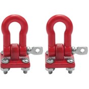 Resim 1:10 Ölçekli Rc Paletli Kamyon D90 Scx10 Kırmızı İçin Metal Tırmanma Kancası Tokalı Vinç Aksesuarları 