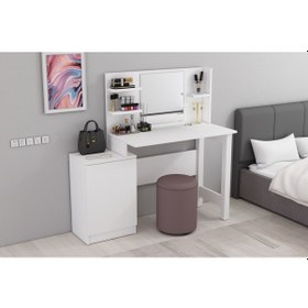 Resim Derya Dekor Jeni Makyaj Masası Beyaz 